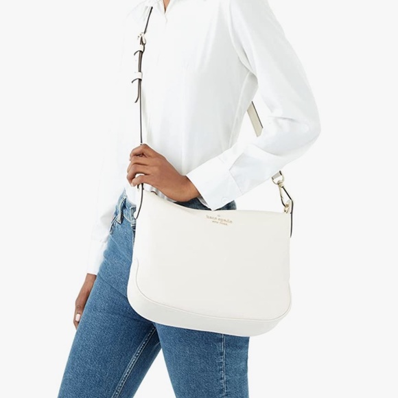 New Kate Spade Rosie Large Crossbody Pebbled Leather Parchment - Picture 8 of 16